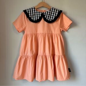 Loud Apparel Girl’s Peach Blossom Tiered Collar Dress Size 4Y